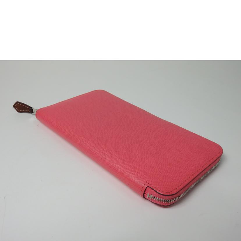 HERMES エルメス/ エプソンアザップシルクイン/ヴォーエプソン/ラウンドファスナー/ピンク//C刻印 TS007/Bランク/84