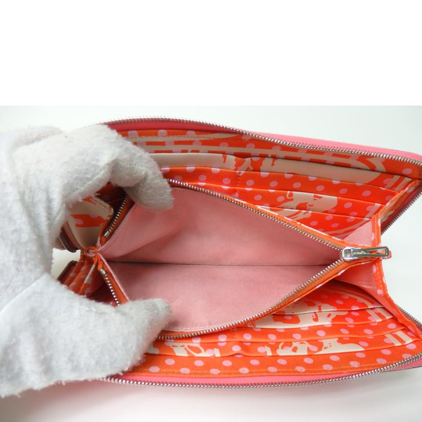 HERMES エルメス/ エプソンアザップシルクイン/ヴォーエプソン/ラウンドファスナー/ピンク//C刻印 TS007/Bランク/84