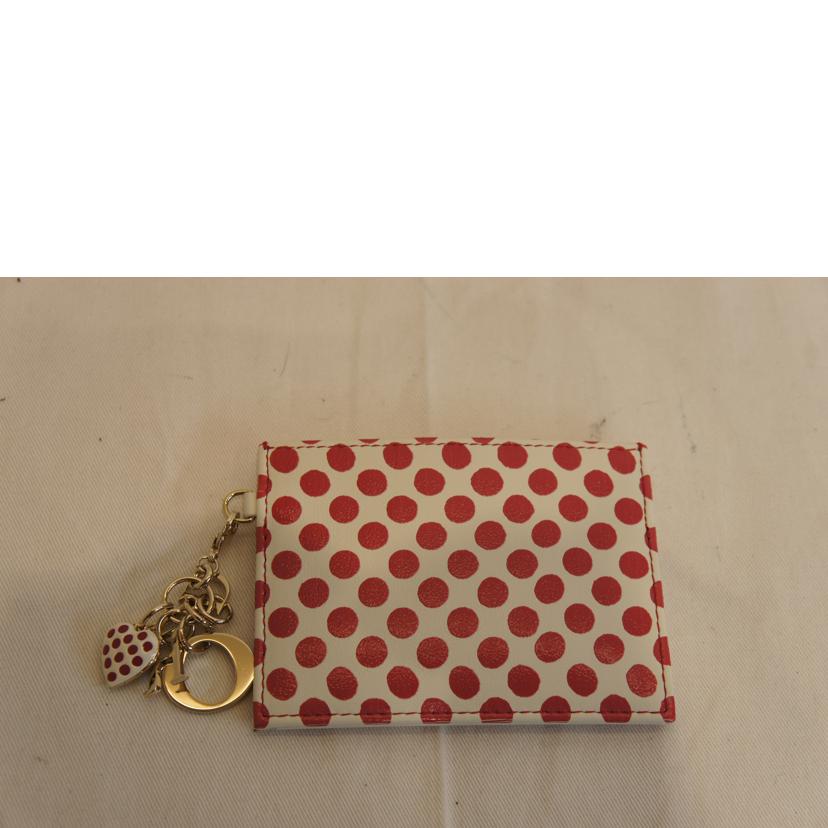 Dior ディオール/カードホルダードットチャーム付//MA-0260/Aランク/92