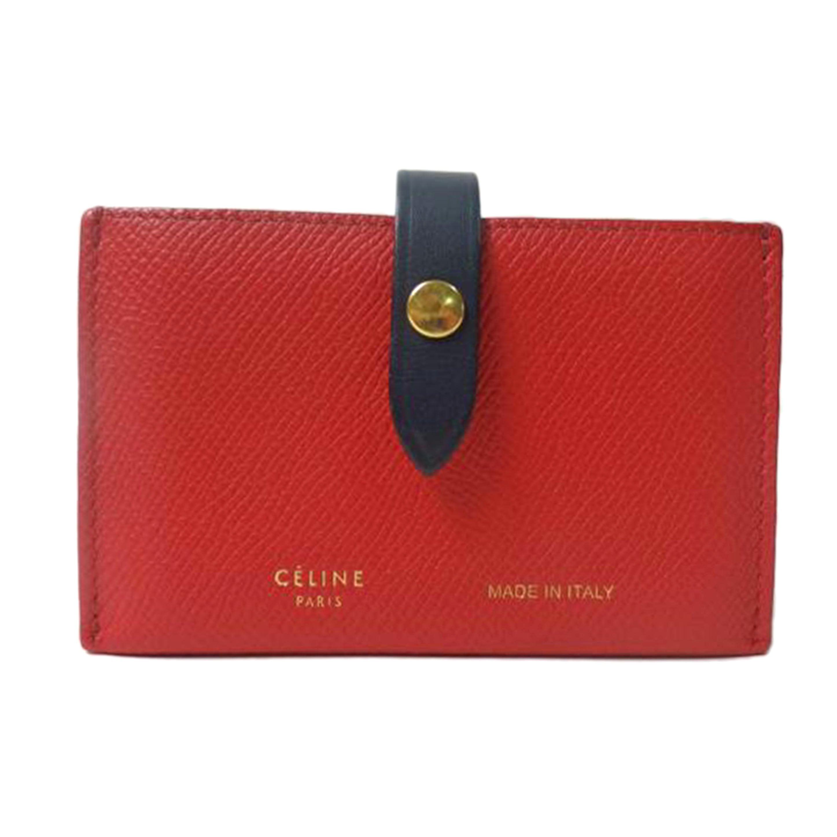 CELINE セリーヌ/アコーディオンカードケース/レッド系/104323AI525CO//S-FG-3176/Aランク/84