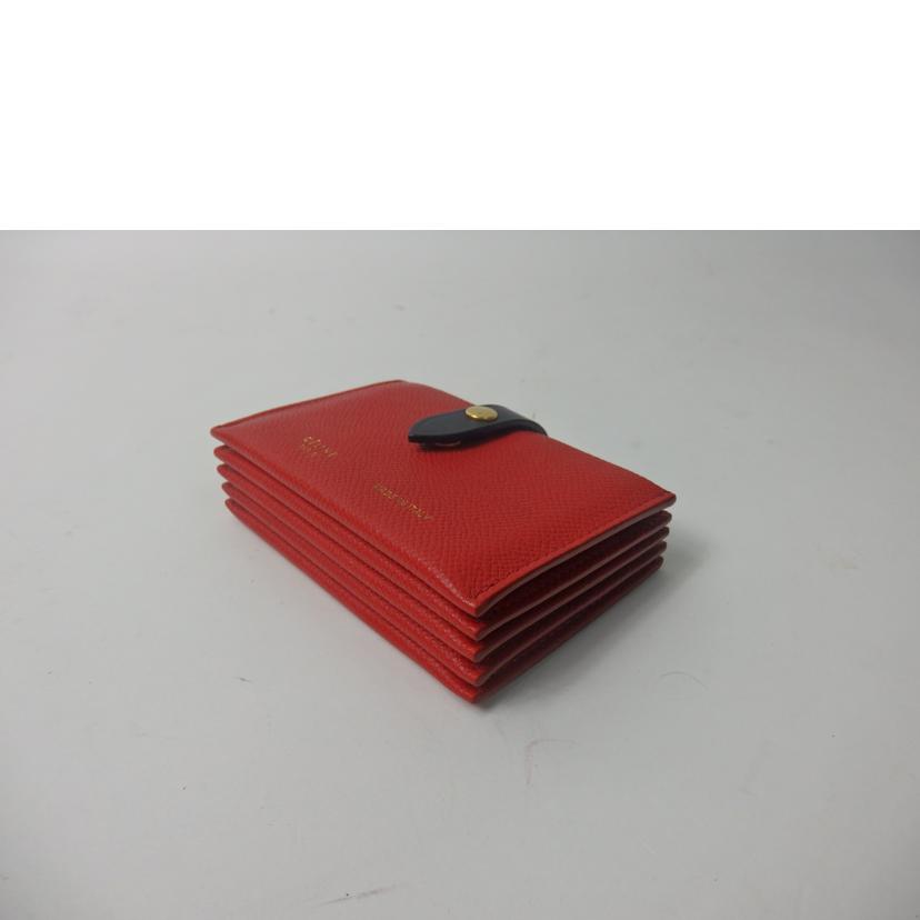 CELINE セリーヌ/アコーディオンカードケース/レッド系/104323AI525CO//S-FG-3176/Aランク/84