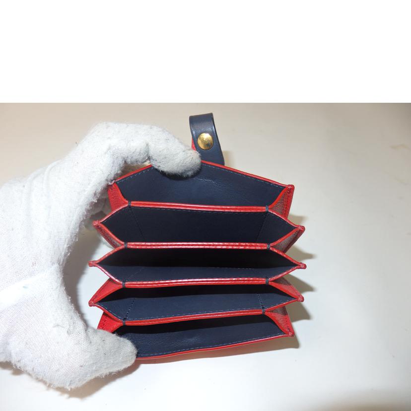 CELINE セリーヌ/アコーディオンカードケース/レッド系/104323AI525CO//S-FG-3176/Aランク/84