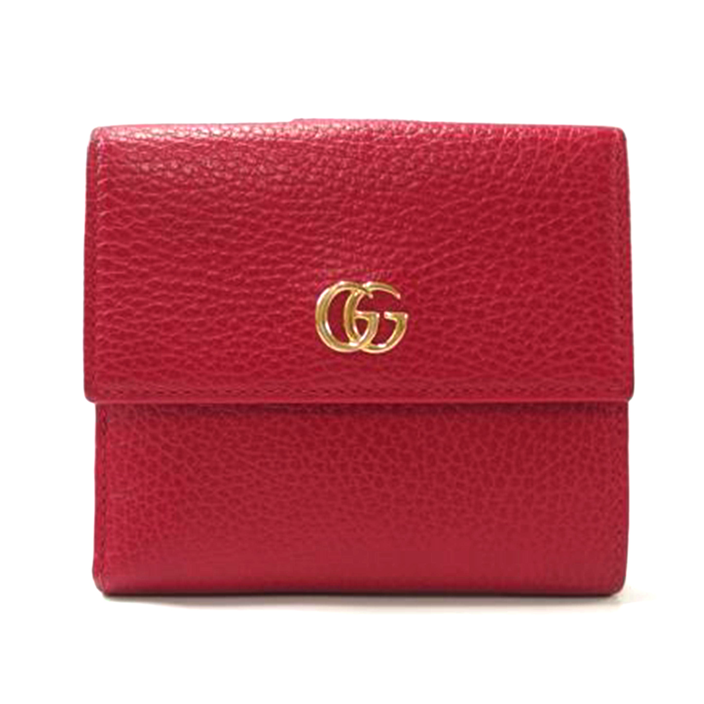 GUCCI グッチ/GGプチマーモントレザーコンパクトウォレット/456122//496334/Bランク/83