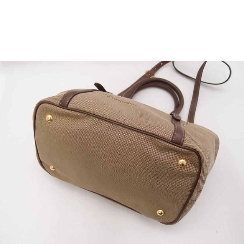 PRADA プラダ ハンドバッグ トートバック ハンドバッグ 肩掛け 斜め掛け キャンバス 茶 レディース/ジャガードロゴ2wayトート/ブラウン/1BA841//204/SAランク/69