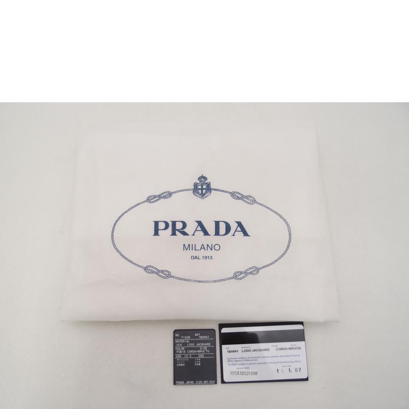 PRADA プラダ ハンドバッグ トートバック ハンドバッグ 肩掛け 斜め掛け キャンバス 茶 レディース/ジャガードロゴ2wayトート/ブラウン/1BA841//204/SAランク/69