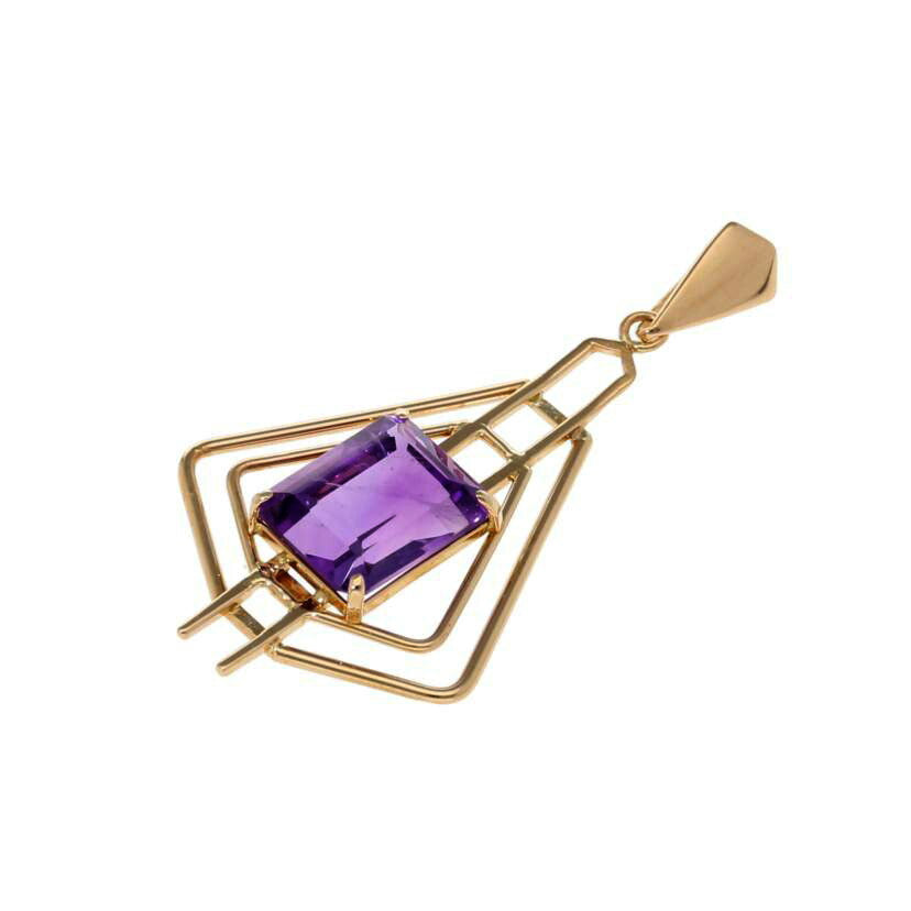 K18/K18アメジストペンダントトップ/1.8//Aランク/75
