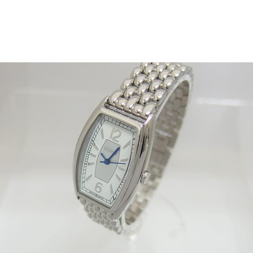 COACH コーチ/スクエア/シルバーホワイト文字盤レディースウォッチ/クォーツ// CA28.7.14.0372/Aランク/04