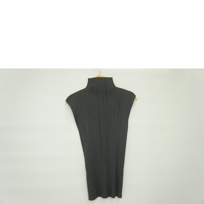 PLEATS PLEASE イッセイミヤケ プリーツプリーズ/ボトルネックノースリーブプリーツカットソー DGRY/PP04-JK603//ABランク/09