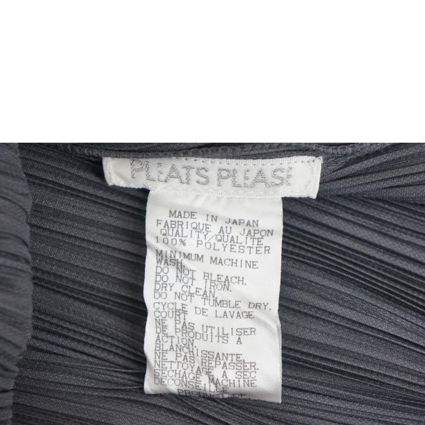 PLEATS PLEASE イッセイミヤケ プリーツプリーズ/ボトルネックノースリーブプリーツカットソー DGRY/PP04-JK603//ABランク/09