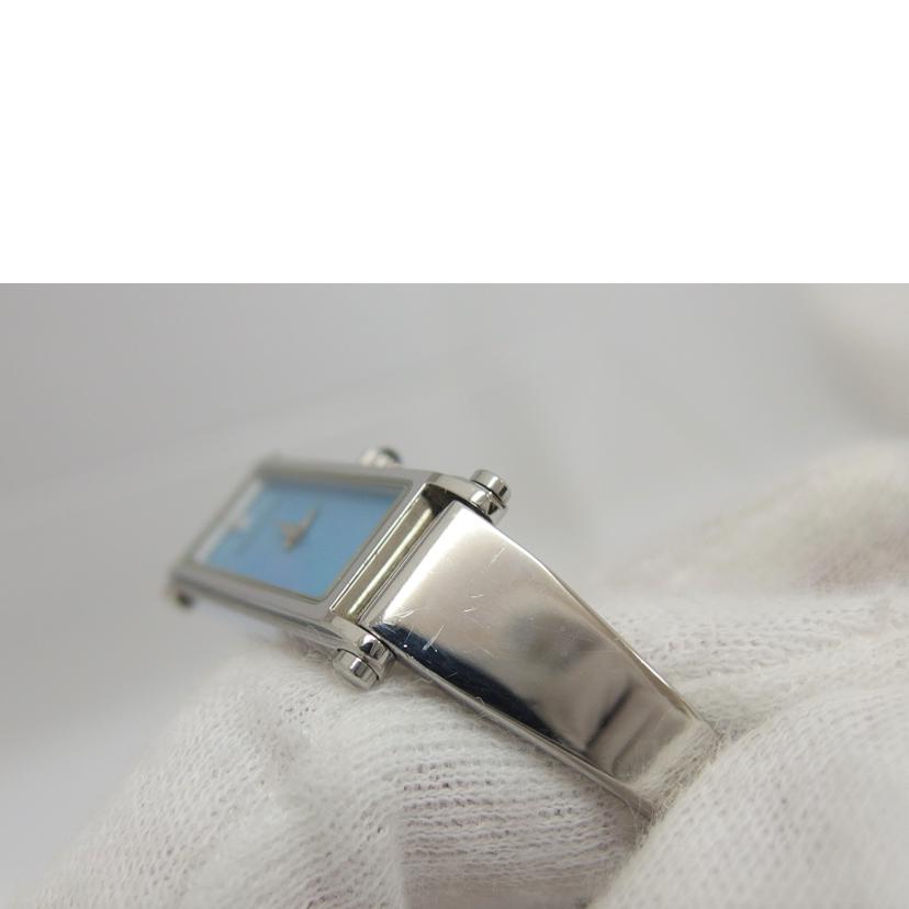 GUCCI グッチ/1Pダイヤ/ブルー文字盤/バングルウォッチ/クォーツ/1500L//0720/1999/ABランク/04