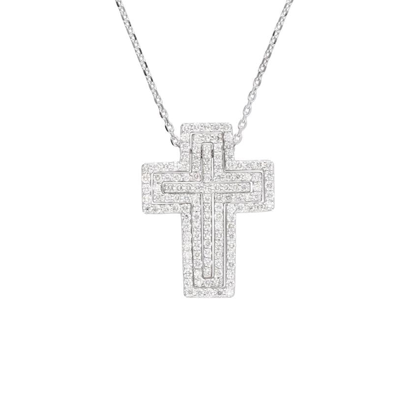 /◎ K18WGダイヤネックレス0.50/0.35/0.15ct//Aランク/75