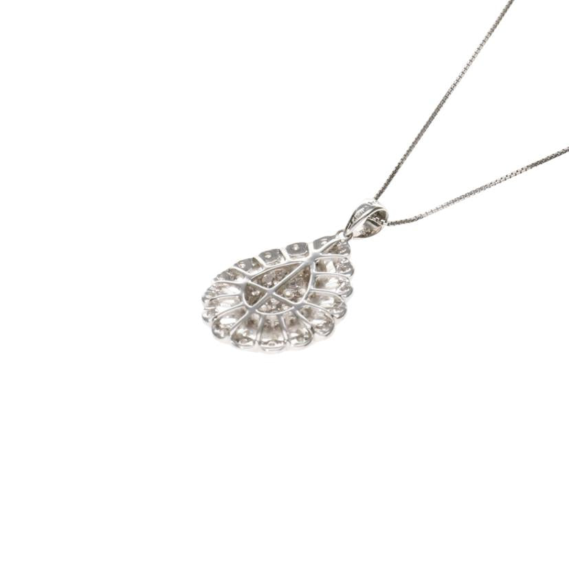 /◎ K18WGダイヤネックレス1.00ct//Aランク/75