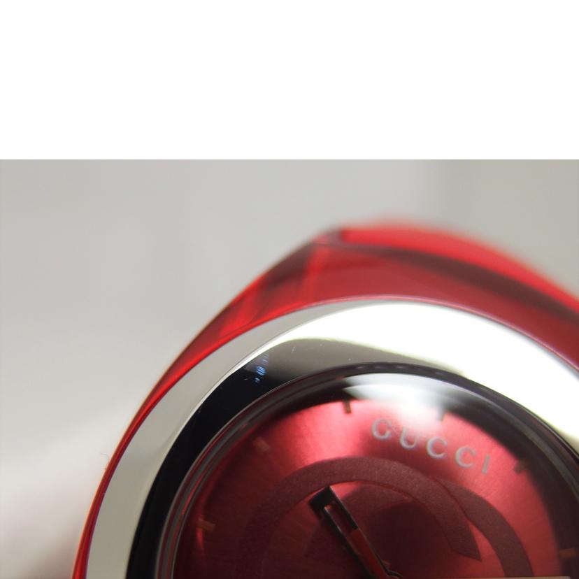 GUCCI グッチ/シンク/GGレッド文字盤/デイトウォッチ/クォーツ/YA137303//17982800/ABランク/04