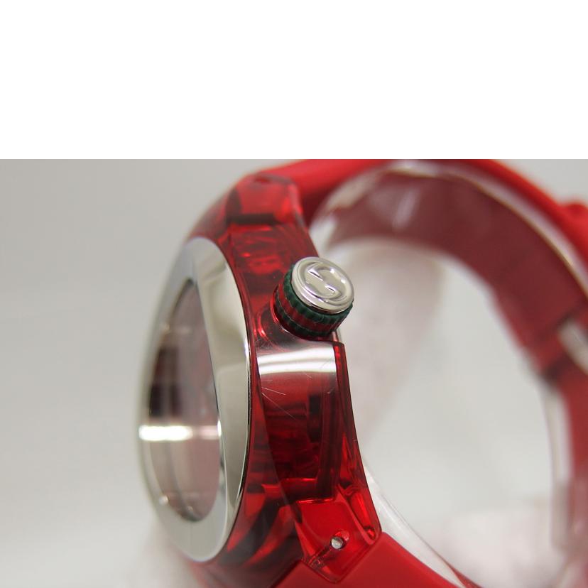 GUCCI グッチ/シンク/GGレッド文字盤/デイトウォッチ/クォーツ/YA137303//17982800/ABランク/04