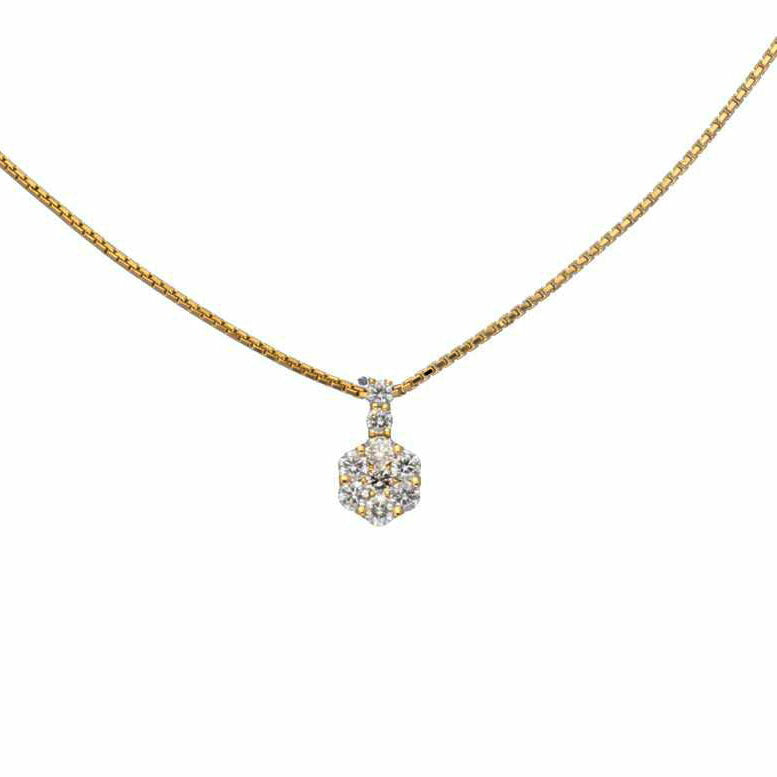/ K18ダイヤネックレス0.70ct//Aランク/75