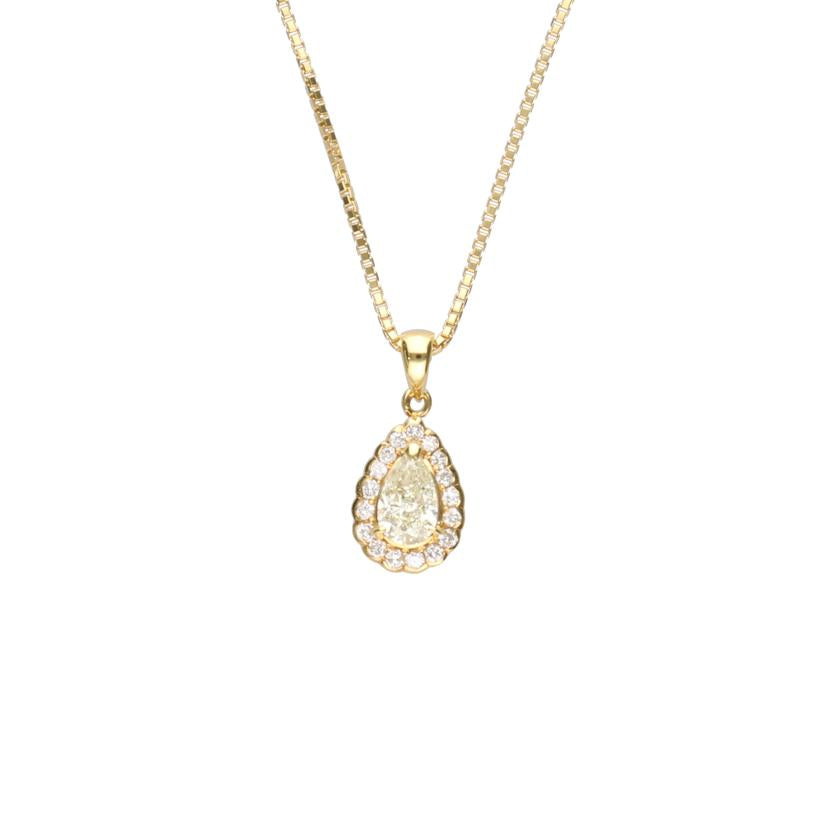 / K18ダイヤネックレスD0.80 FD0.27ct//Aランク/75
