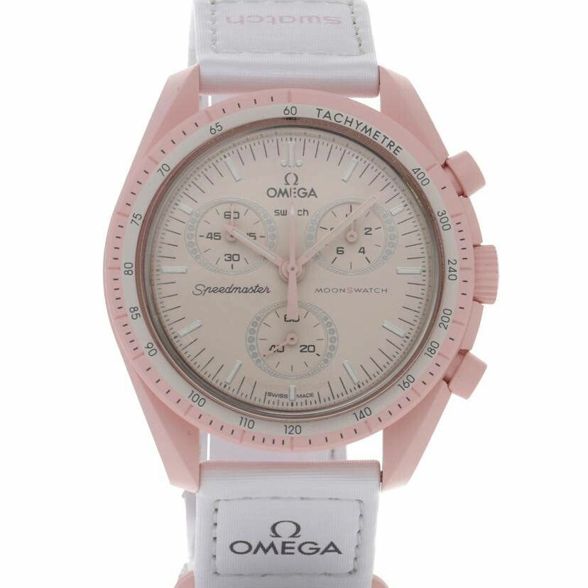 OMEGA×swatch オメガ×スウォッチ バイオセラミック クロノグラフ レディース/ムーンスウォッチ/MISSION TO VENUS/クオーツ/SO33P100//SAランク/75