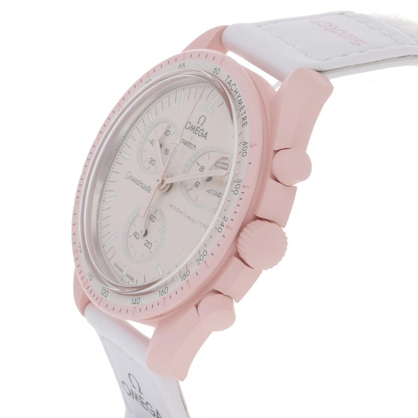 OMEGA×swatch オメガ×スウォッチ バイオセラミック クロノグラフ レディース/ムーンスウォッチ/MISSION TO VENUS/クオーツ/SO33P100//SAランク/75