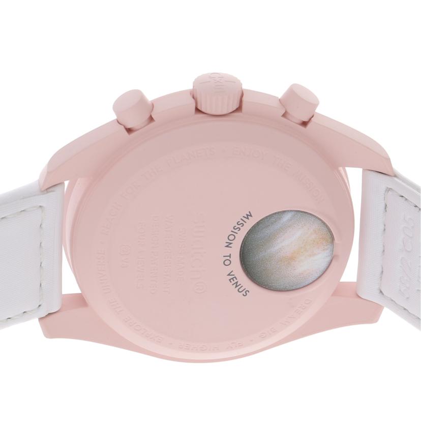 OMEGA×swatch オメガ×スウォッチ バイオセラミック クロノグラフ レディース/ムーンスウォッチ/MISSION TO VENUS/クオーツ/SO33P100//SAランク/75