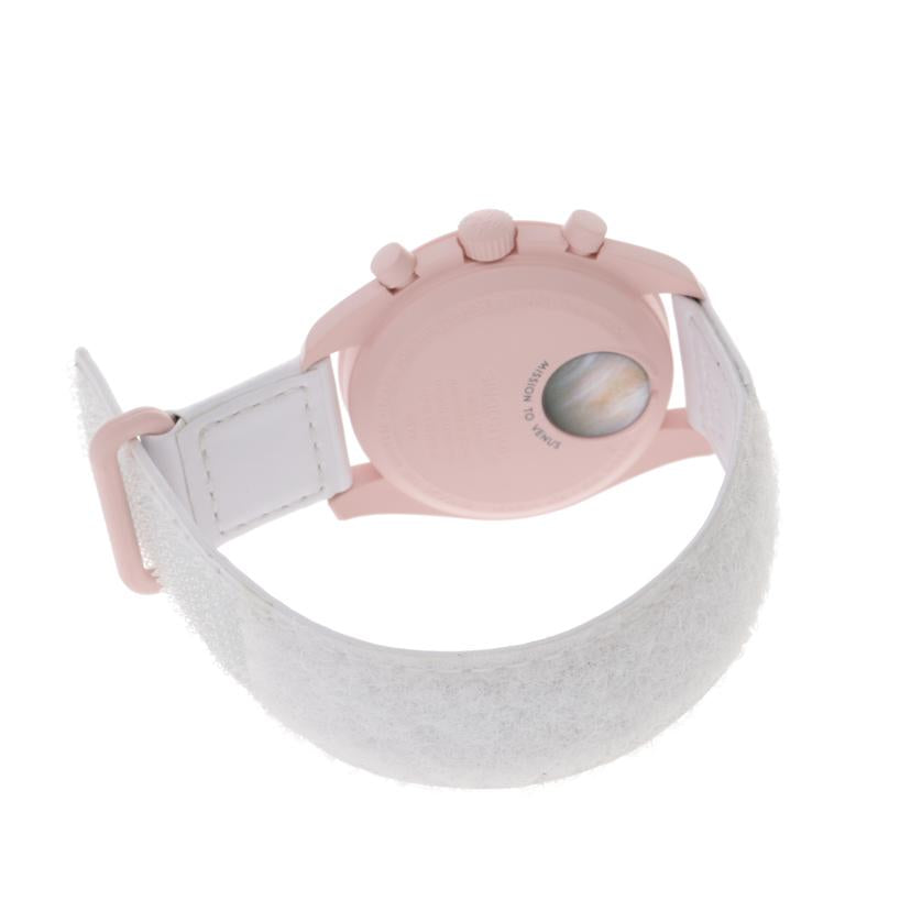 OMEGA×swatch オメガ×スウォッチ バイオセラミック クロノグラフ レディース/ムーンスウォッチ/MISSION TO VENUS/クオーツ/SO33P100//SAランク/75