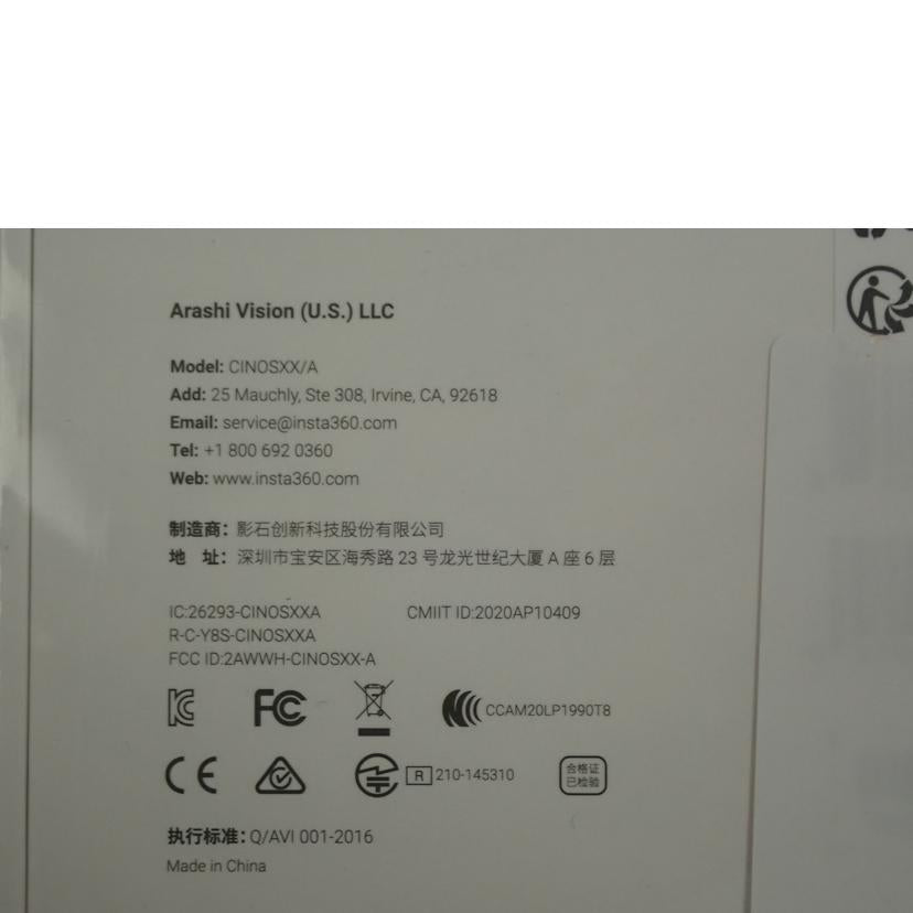 insta360 insta360/アクションカメラ/ONE X2//Sランク/62