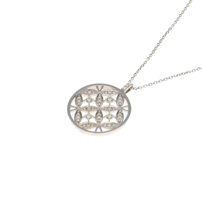 / K18WGダイヤネックレス0.45ct//Aランク/75