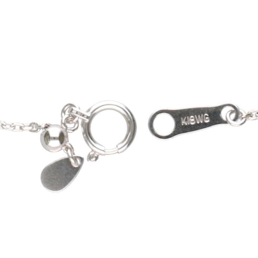 / K18WGダイヤネックレス0.45ct//Aランク/75