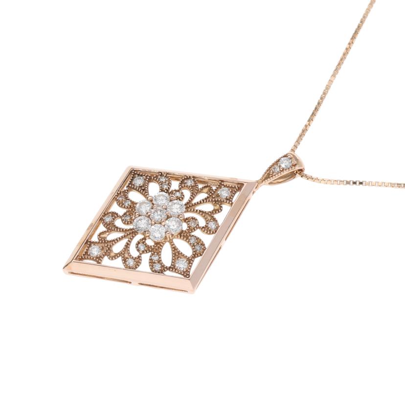 / K18/K14ダイヤネックレス0.68ct//Aランク/75