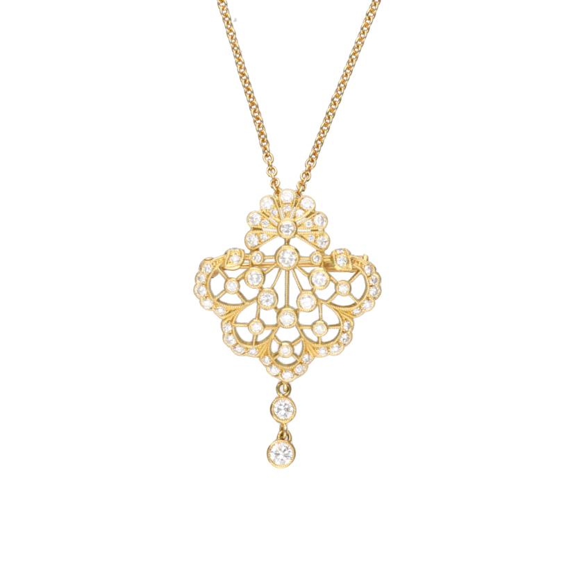 / K18ダイヤネックレス1.15ct//Aランク/75