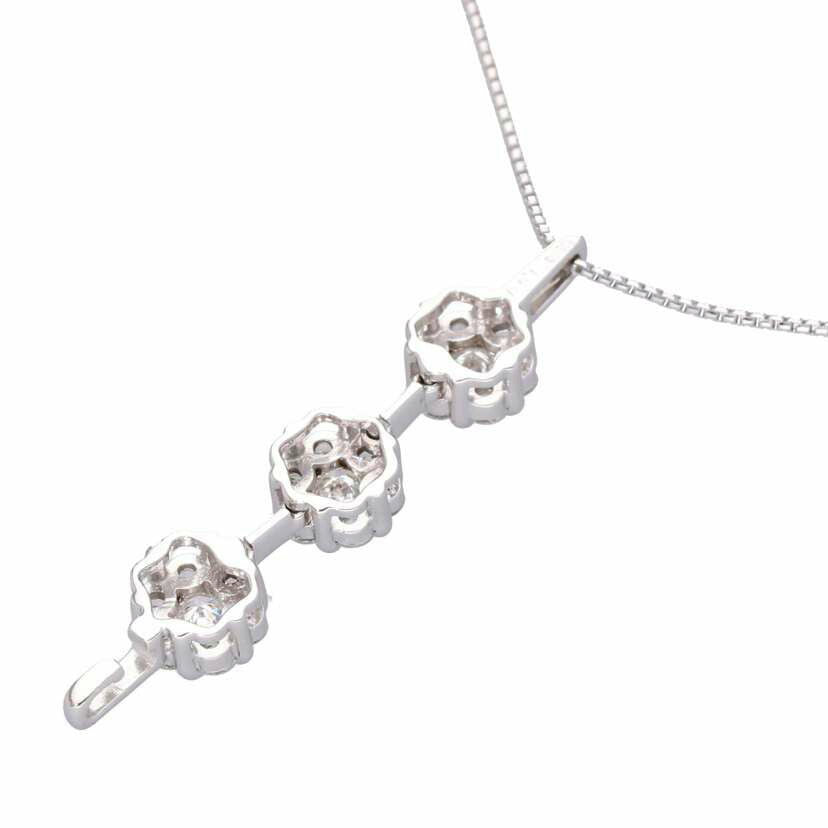 / K18WGダイヤネックレス1.50ct//Aランク/75