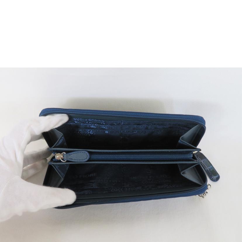 COCCO FIORE コッコフィオーレ/ロングウォレット/ブルー//SAランク/81