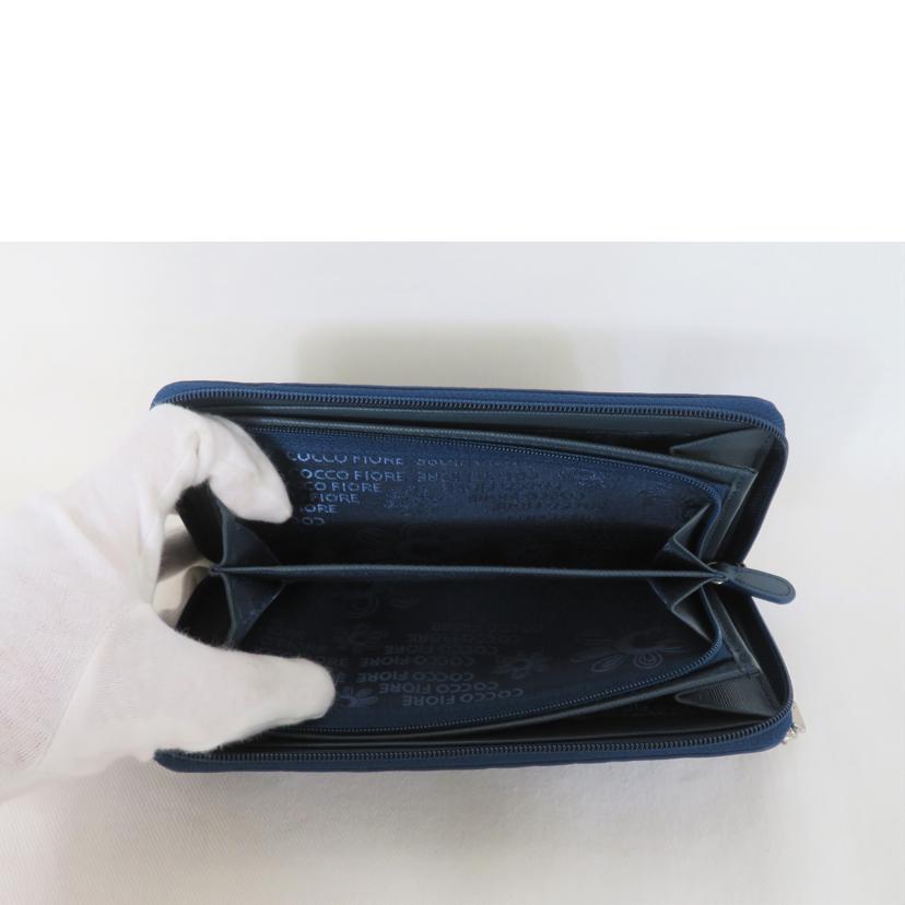 COCCO FIORE コッコフィオーレ/ロングウォレット/ブルー//SAランク/81