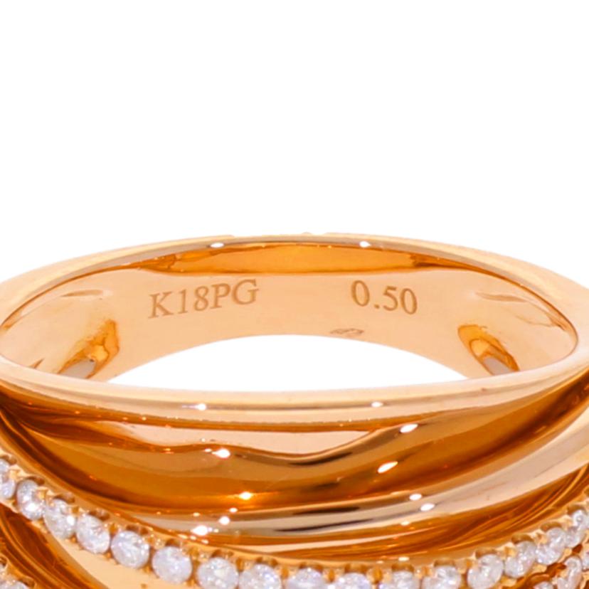 / K18PGダイヤリング0.50ct//Aランク/75