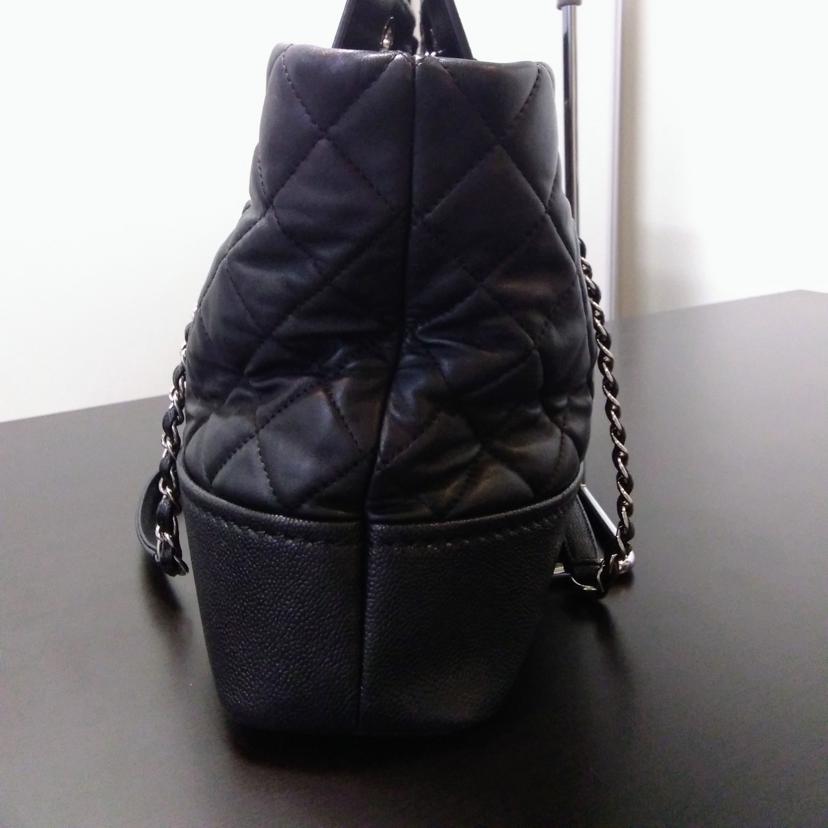 CHANEL/マトラッセ レザー 2WAY ハンド ブラック シルバー金具//19122081/ABランク/15