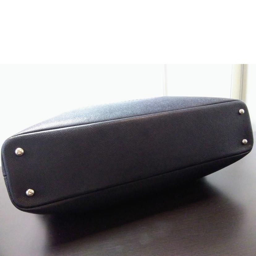 CHANEL/マトラッセ レザー 2WAY ハンド ブラック シルバー金具//19122081/ABランク/15