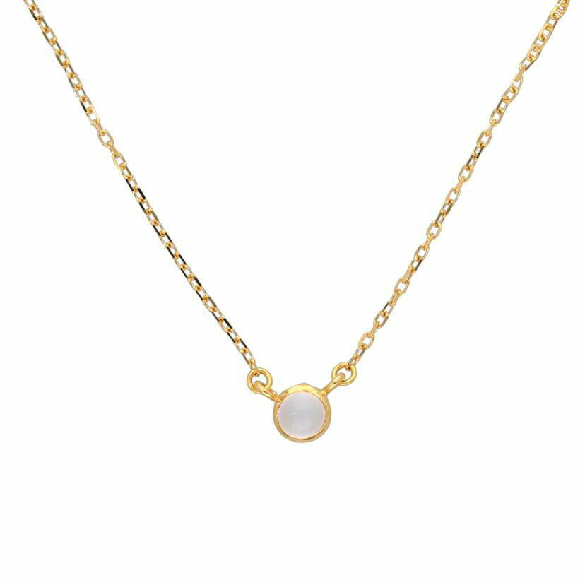 K18/K18ムーンストーンネックレス 40cm/1.4//Aランク/75