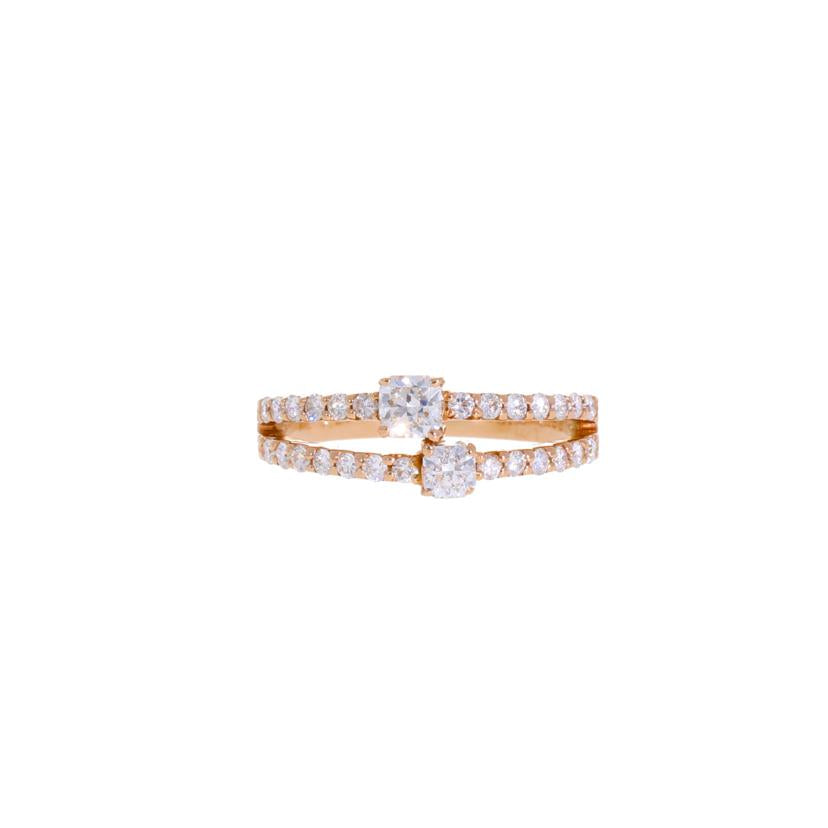 / K18ダイヤリング0.21/0.13/0.35ct//Aランク/75