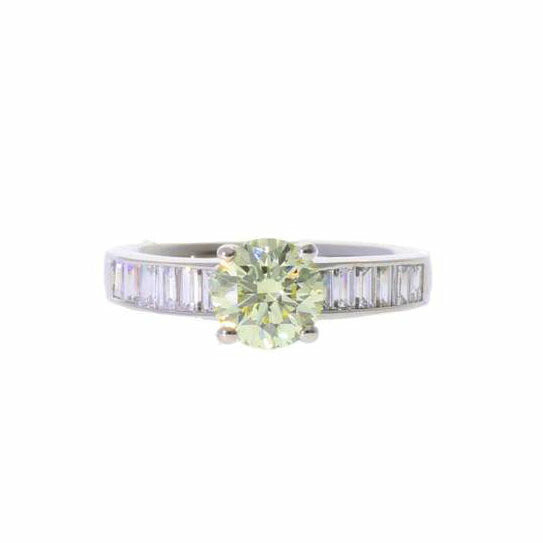 / PT900ダイヤリング1.068/0.58ct//Aランク/75