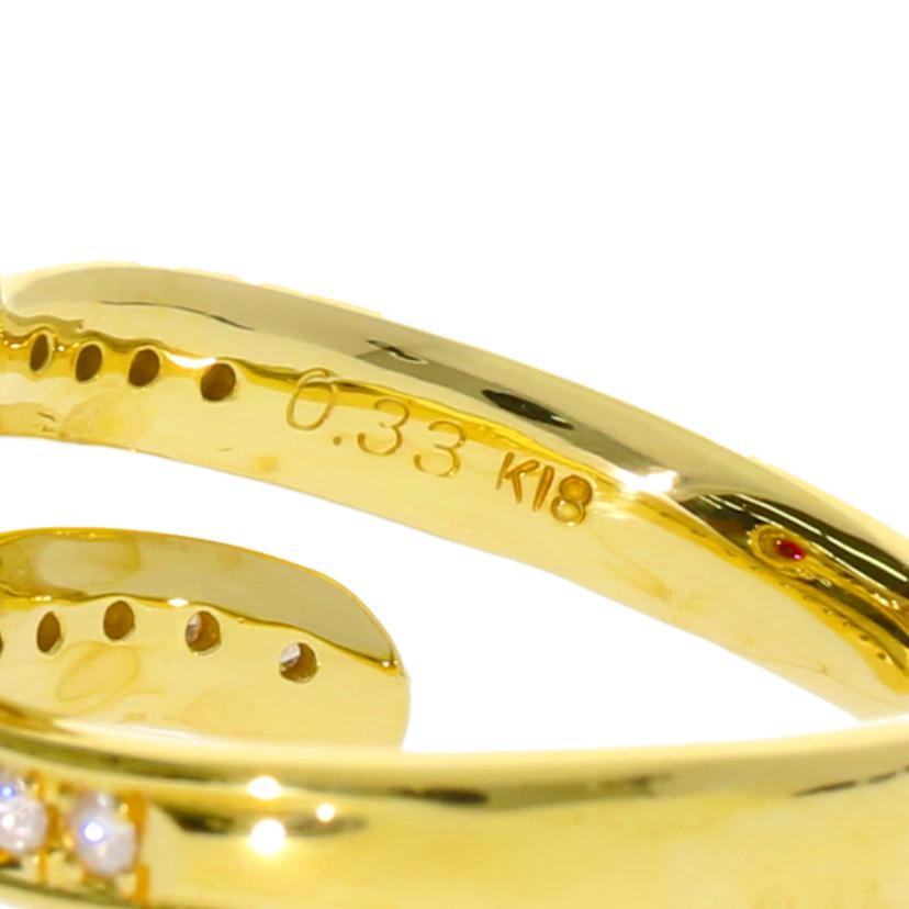 / K18ルビーリングR0.33/D0.51ct//Aランク/75