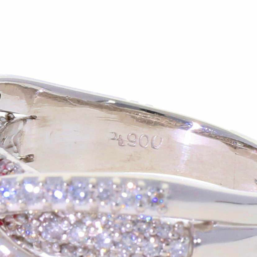 Pt900/PtルビーダイヤRR1.06/0.88#14/9.1//1.06/0.88/Aランク/75