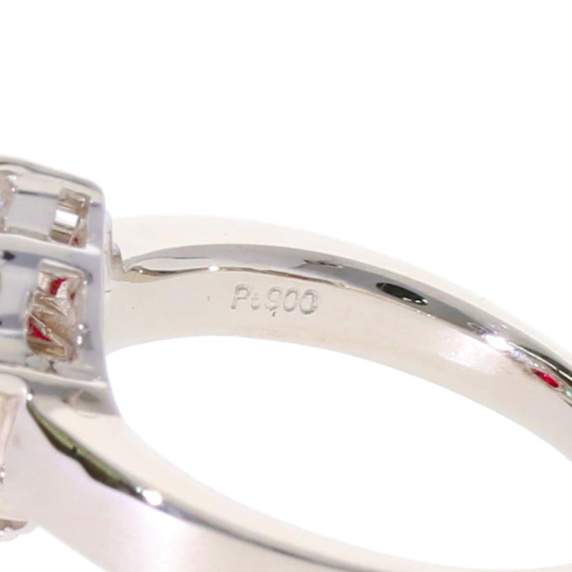 / ◎PT900ルビーダイヤリングR1.02/D0.74ct//Aランク/75