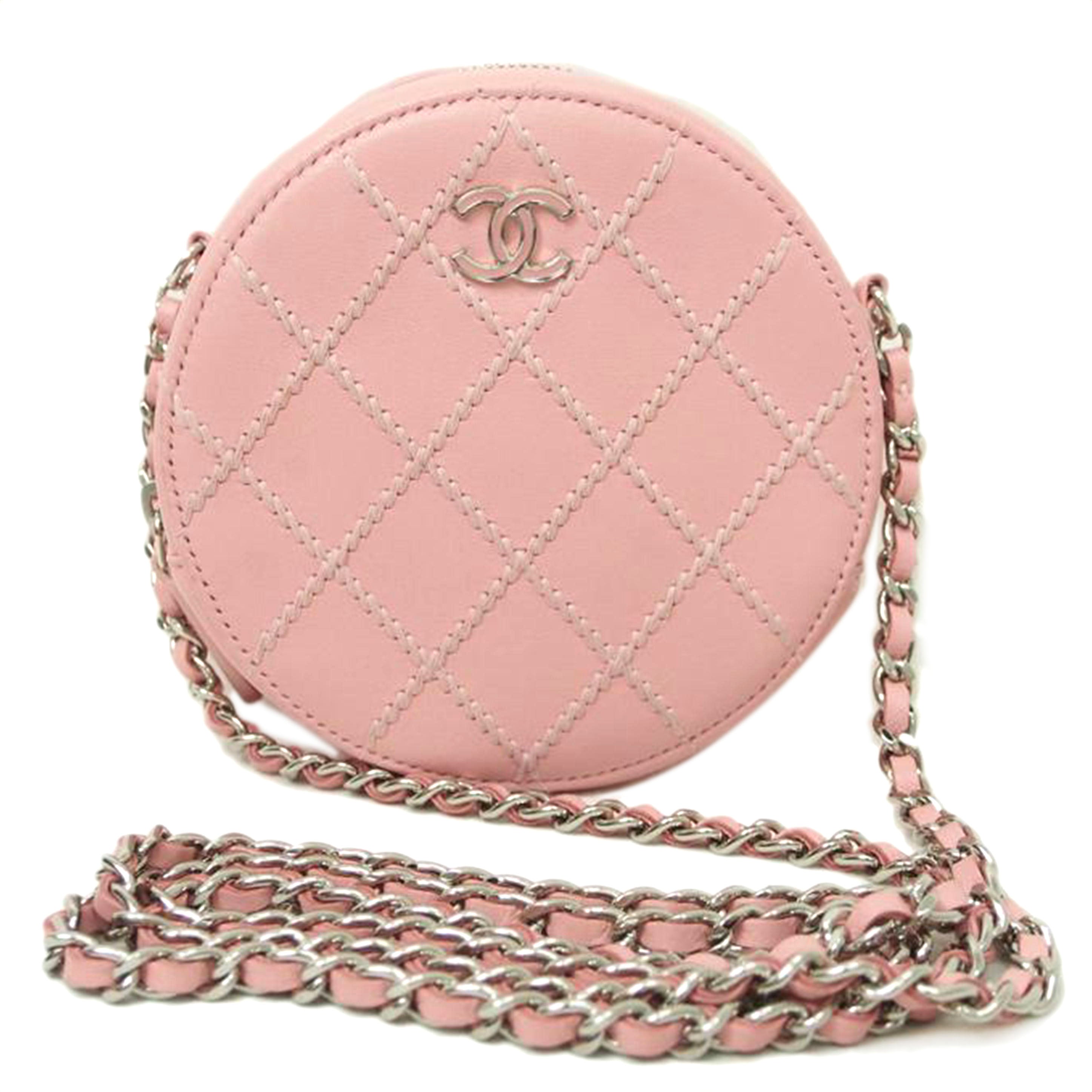 CHANEL シャネル/マトラッセラムスキンチェーンショルダーポーチ/ピンク/シルバー金具/A70657//29265102/ABランク/78