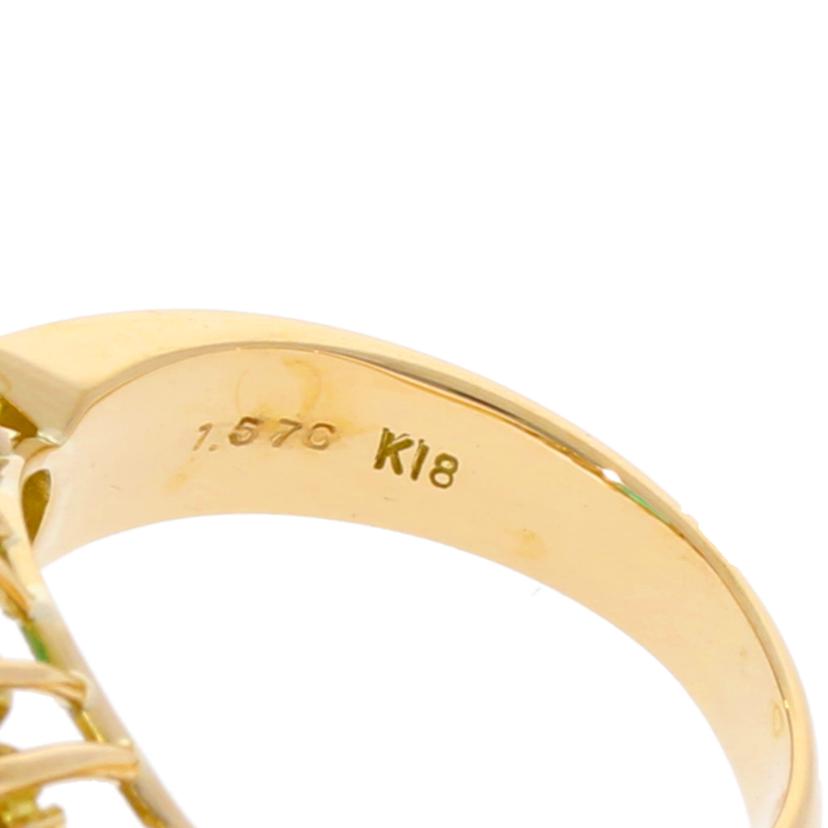 /◎ K18エメラルドダイヤリングE1.576/D1.422ct//Aランク/75