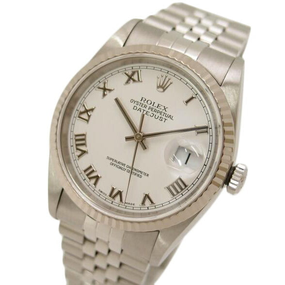 ROLEX ロレックス 腕時計 オーバーホール済 新品仕上済 自動巻き 1999年頃製造 ステンレス K18WG メンズ/デイトジャスト・SS×WG/ホワイトローマン/A番/16234//A821674(1999頃)/SAランク/69