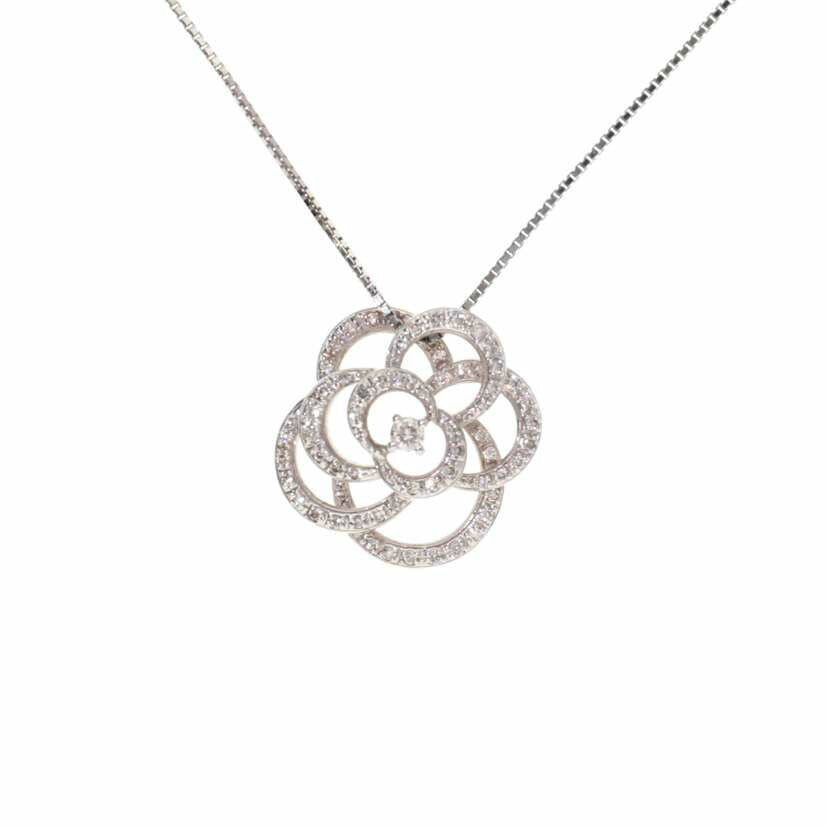 K18WG/K18WGダイヤネックレス 0.53/7.3//0.53/Aランク/75