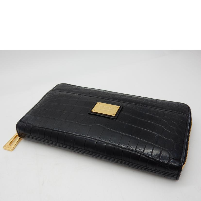 LEATHER JEWELS レザージュエルズ/クロコ/レザー/ラウンドファスナー/長財布/ブラック/AV-3692//ABランク/02
