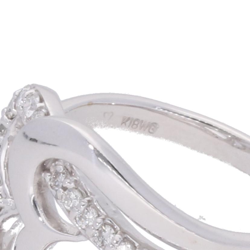 K18WGダイヤリング0.35ct//Aランク/75