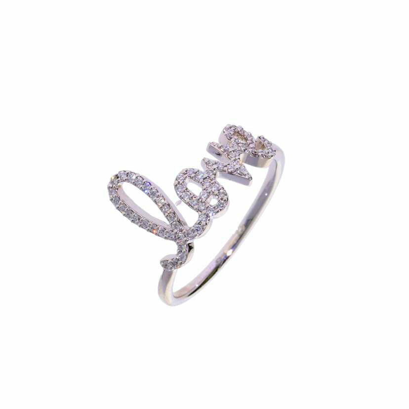 K18WG/K18WGダイヤリング0.24/#18.5/3.4//0.24/Aランク/75