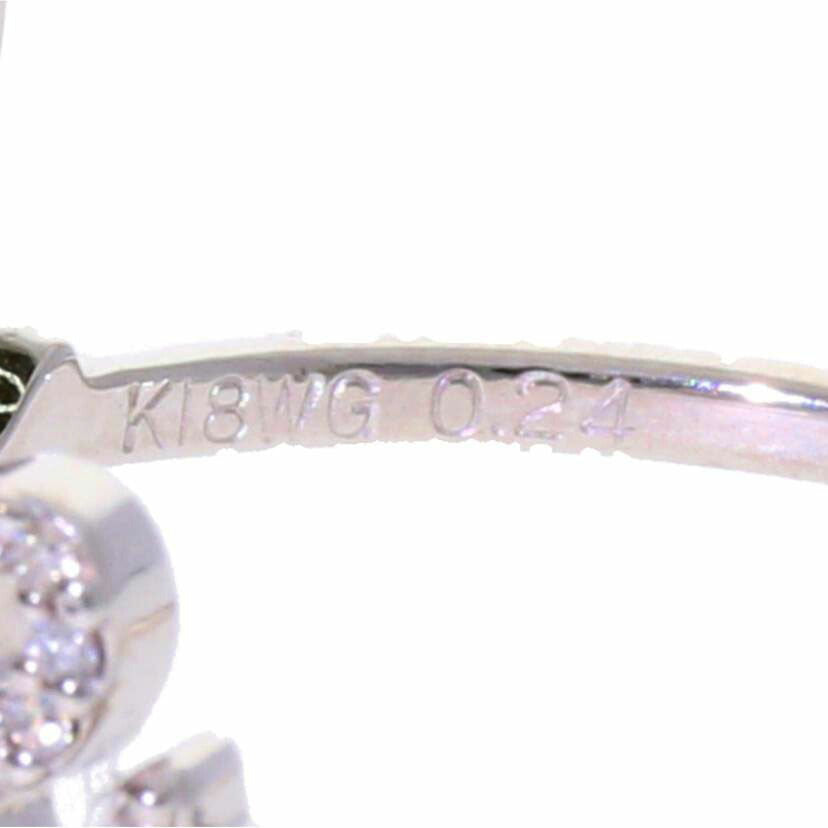 K18WG/K18WGダイヤリング0.24/#18.5/3.4//0.24/Aランク/75