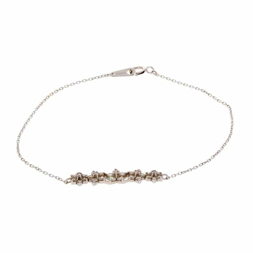 K18WG/K18WGダイヤブレスレット0.50/1.7//0.50/Aランク/75